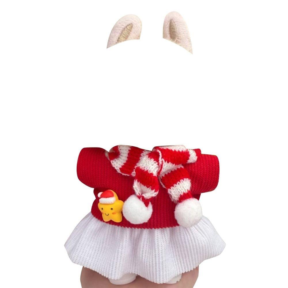 Schal Weihnachtskleidung Rote Farbe Für Labubu Outfits Neues Hirschkostüm Feiertagsveranstaltungen