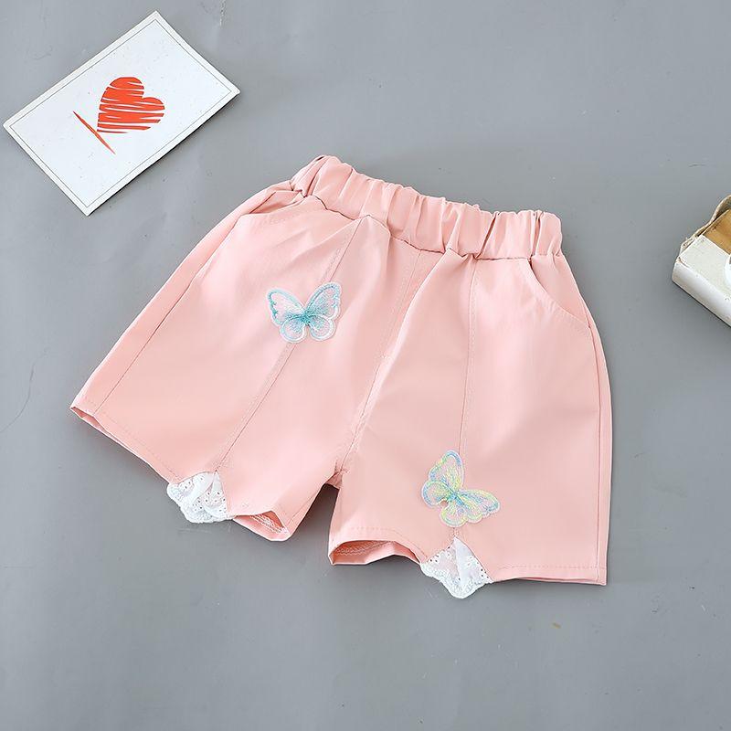 

Шорты для девочек, летние, новые, симпатичные, кружевные, с открытым шаговым швом, модные и универсальные, тонкие шорты 130