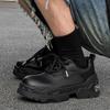 Small leather shoes new autumn niche design muffin casual big head leather shoes thick sole height increase black