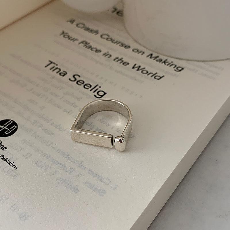 

Korean Unique Minimalist Adjustable Open Ring For Women In Trendy Geometric Style