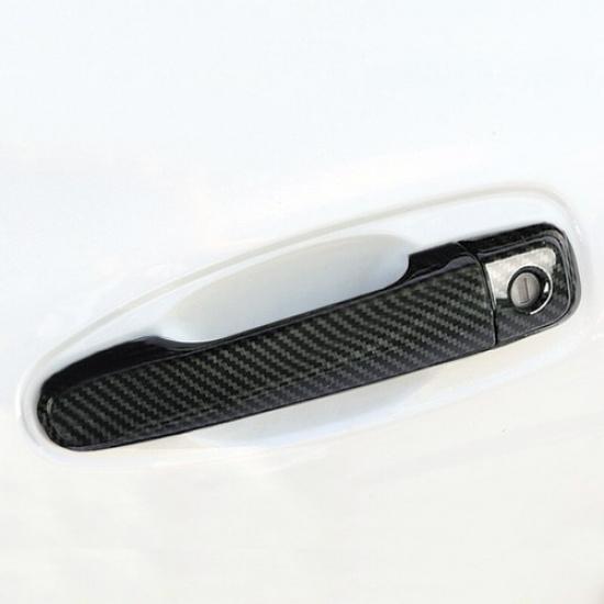 8pcs Carbon Fiber Exterior Side Door Handle Cover For Toyota 4Runner 2010-