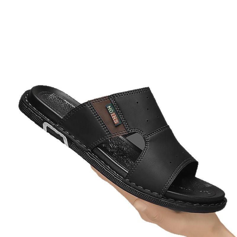 Large Size Breathable Men's Open-toed Sandals Outdoor Beach Fashion Trend Flats Summer Casual Cool Slippers