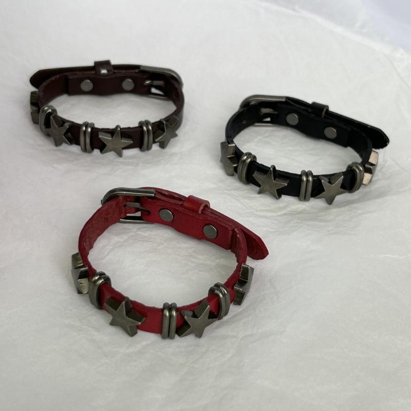 Vintage Stern Leder Uhrenarmband Armband für Damen Süß Cool Charm Mode Verstellbares Armband Halloween Schmuck Geschenk