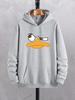 Cartoon Duck Men's Autumn and Winter Hooded Sweatshirt Kangaroo Pocket Hooded Sweatshirt Loose and Comfortable Hooded Sweatshirt