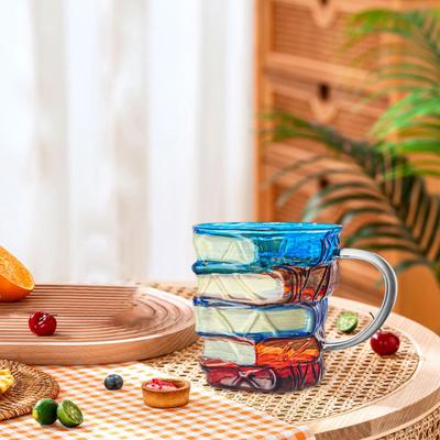 Books Stack Coffee Cup 350ml Book Club Gifts Novelty Supplies Colorful Accessory for Fans