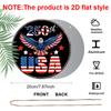 2D Flat, 1pc Round Aluminum Hanging Sign, 250th USA Patriotic Bald Eagle Design, Vintage American Flag Metal Sign, Perfect for Front Door, Porch