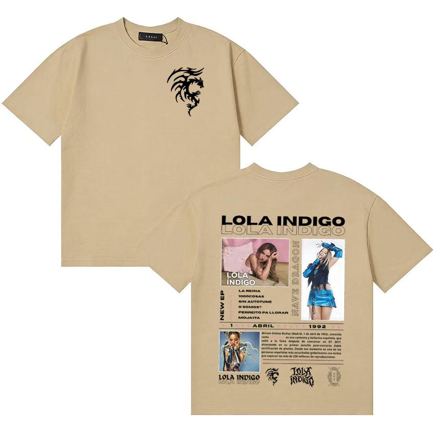 2026 Graphic Tshrit Singer Lola Tour Indigo Music ONeck Tshirt Unisex Women Pop Casual  Fashion T Shirts Cotton Short Sleeve Tees