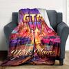 Gta Customize Text Blanket Gift Customizable Blanket Soft & Cozy for Bed Chair Home Decor Living Room Four Seasons Universal
