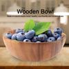 Yosoo Solid Wood Bowl, Acacia Wood Salad Soup Dining Bowl, Natural Hand-Made Classic Large Round, Kitchen Utensils (20 * 7 cm / 7.9 * 2.8 inch)