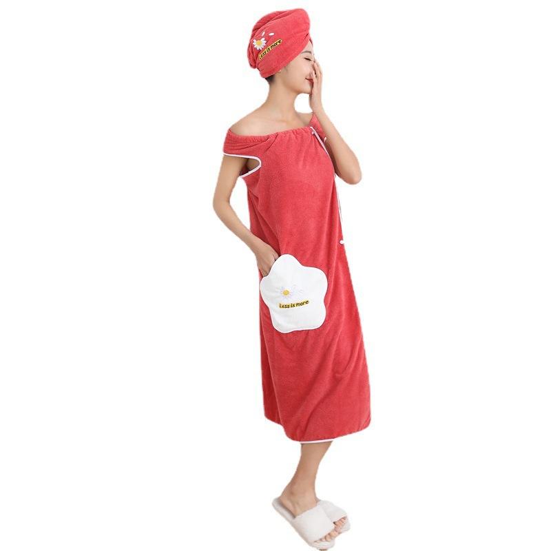 Women'S Variety Of Adult Bath Towels, Suspenders, Bath Skirts, Women'S Chest Wraps, Enlarged And Lengthened Quick-Drying Without Hair Loss, Absorbent