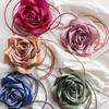 Flower Rose Choker Belt Satin Necklace Korean Waist Chain  Jeans Belt