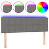 VidaXL Tête de Lit à LED Meuble de Chambre à Coucher Accessoire de Lit Double Tête de Cadre de Lit Intérieur Gris Foncé 3121611