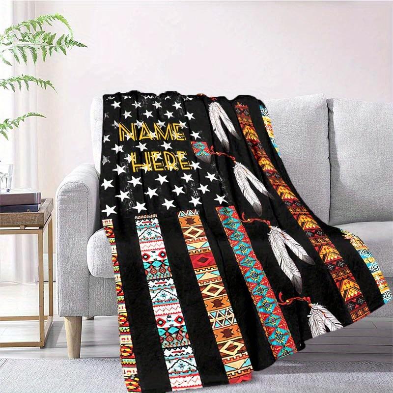 Indiana Style Customize Your Name Blanket Warm Comfortable And Soft Blankets Are Suitable For Home Lunch Break Blanket Office Sofa Sofa Gift To