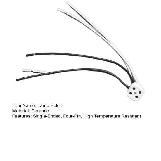 G10Q Tek Uçlu Dört Pinli Seramik Kabuklu Yüksek Sıcaklığa Dayanıklı Takmalı Vidalı Sabit Tasarımlı Lamba Duylu