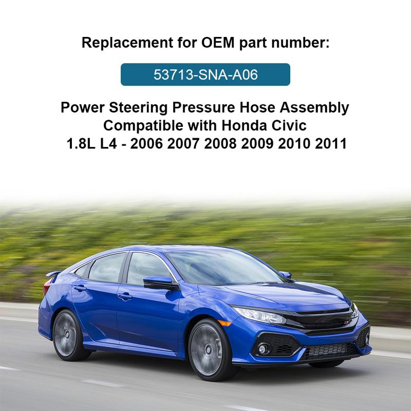 Brand New High Pressure Power Steering Feed Hose For Honda Civic 1.8L L4 2006-2011 Replacement For 53713-SNA-A06 Car Accessories