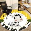 1pc Zebra, CartoonChair Carpet for Office, Indoor Non-Slip Washable Polyester Fiber Carpet, Mat For Office, Machine Washable