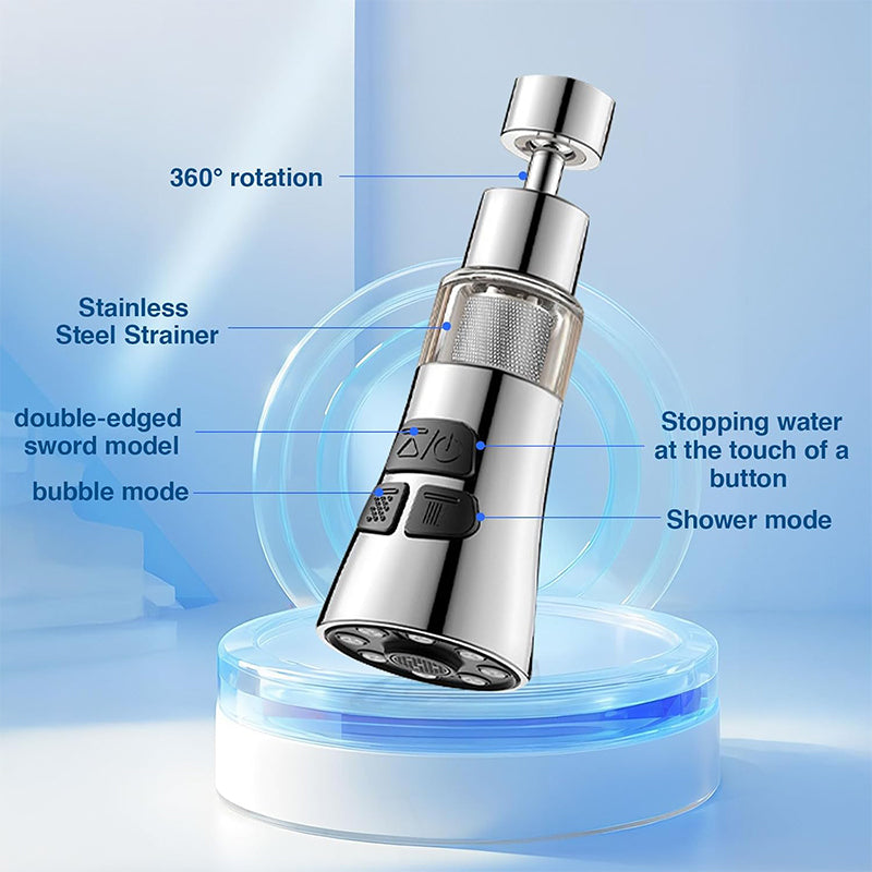 360° Rotate Kitchen Faucet Extender With Filter Function Universal Aerator Splash Filter Washbasin Faucet Bubbler Nozzle Aerator