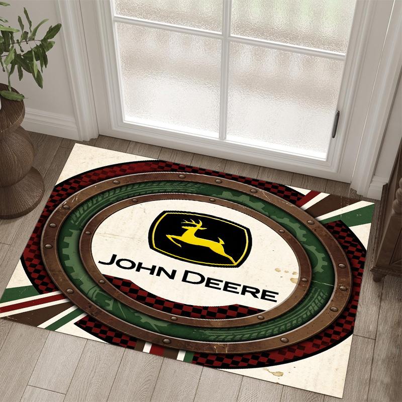 John Deere Design Crystal Velvet Carpet Cozy Non?Slip Printed Rug For Bedroom Living Room Entrance
