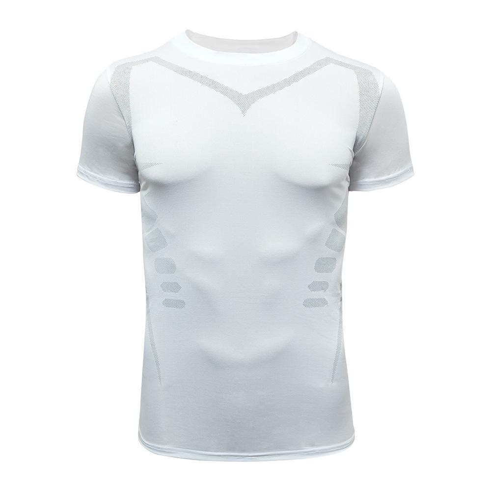 Men's Quick-Dry Summer Sports Set: Elastic T-Shirt & Breathable Vest for Outdoor Fitness and Running