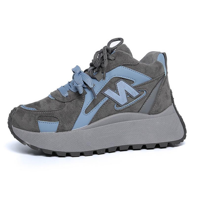 New breathable sports and leisure shoes, soft soles are not tired, thick soles increase height, muffin dad shoes