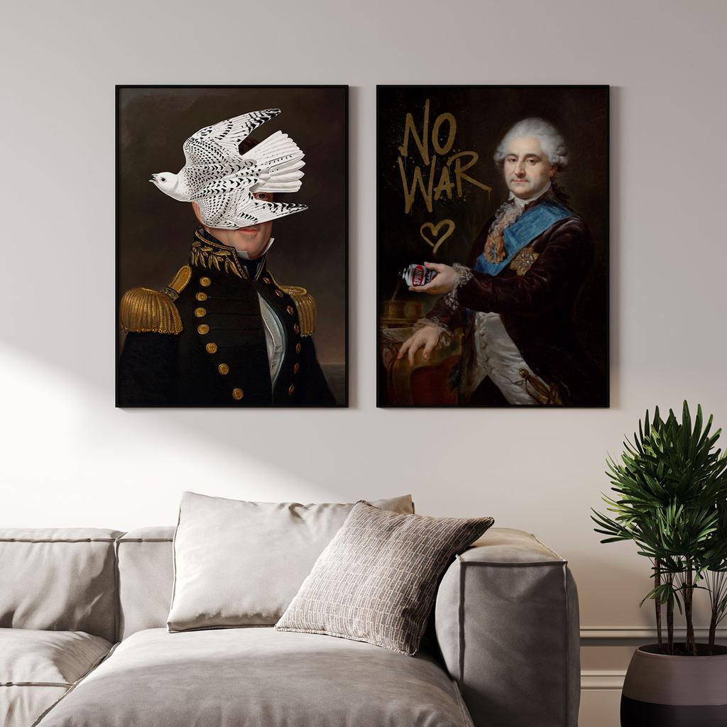 Set of Two Posters Old Portraits