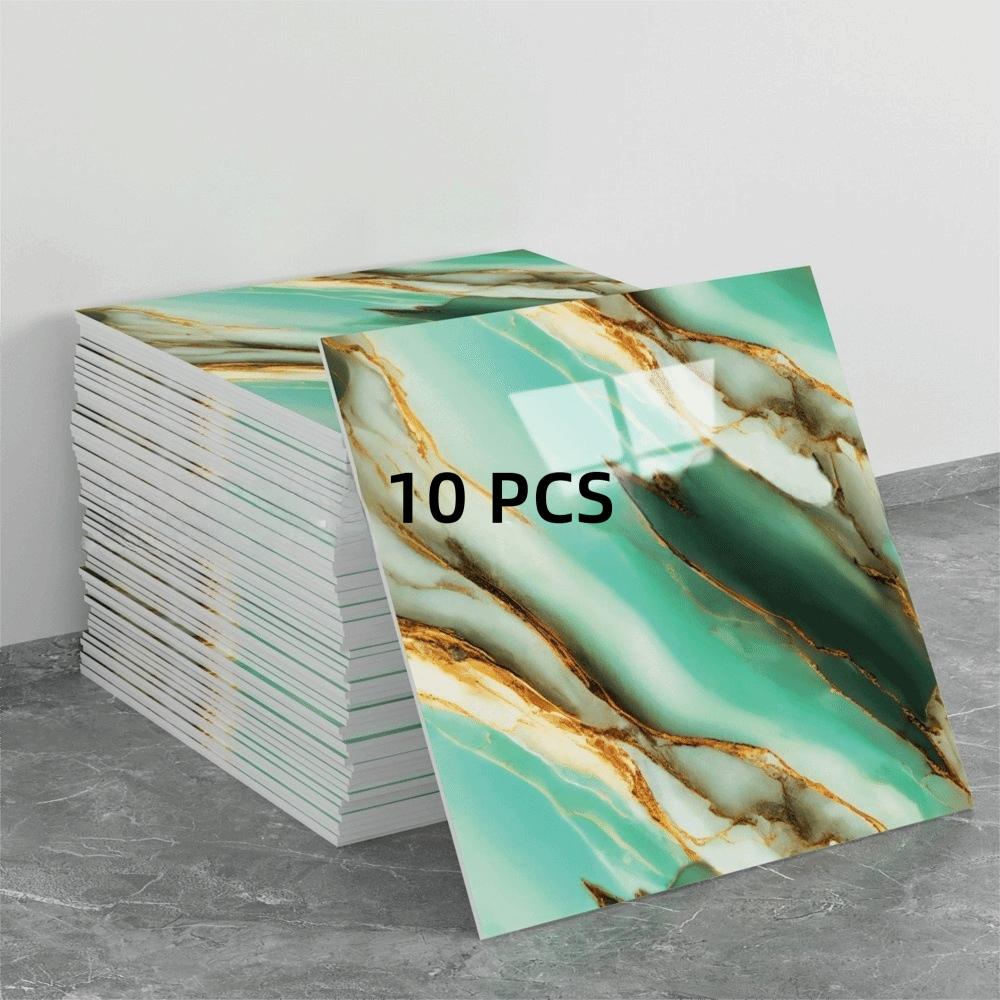 

10pcs Imitation Marble 3D Foam Wall Sticker Peel and Stick Waterproof 3D Wall Tile Oil Proof Self Adhesive