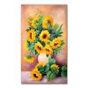 Amerikansk Stil Gullblomst Maleri Veggkunst Lerret Solsikkebilde Stue Lerretsplakat Trykk for Soverom Kunsttrykk Uten Ramme