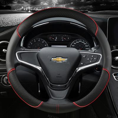 Poťah na volant 38 cm 15" kožený pre Cruze Malibu Sail Spark Captiva Equinox Trax/Tracker AVEO Lova RV
