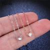 Rose Gold Original 0.1 Carat Round Brilliant Cut Diamond Test Past D Color Moissanite Pendant Necklace Small Gemstone Jewelry