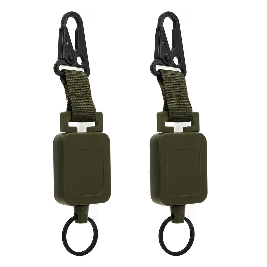 2 PCS Easy Pull Buckle Keychain Olecranon Buckle Stretchable Quick Release Buckle Key   for Bag Pants