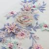 3D Flower Floral Embroidered Patches Pearl Stamen Flower Patches  DIY Clothing Decoration