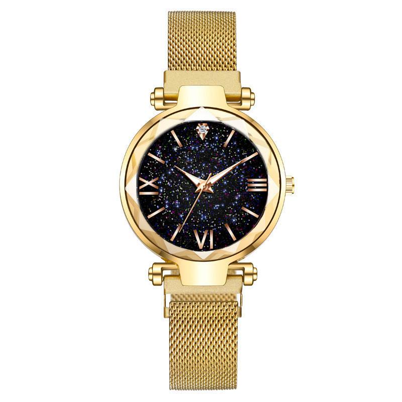 Reloj Mujer Luxury Starry Sky Women Watches Magnetic Mesh Belt Band Watch Women's Fashion Dress Wristwatch Zegarek Damski
