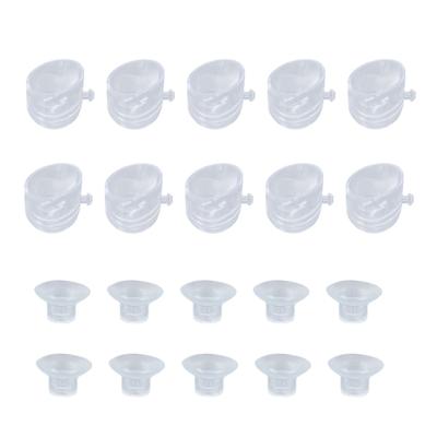 10 Stück Wasserpflanzenbecher Transparentes Plastik Lebende Pflanze Aquarium Halter mit Saugnäpfen für
