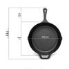 ZISIZ Cast Iron Steak Griddle Pan