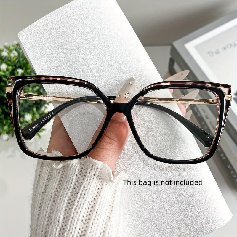 Lightweight Durable Quality Retro Large Black Glasses Glasses Frame Blue Light Blocking Ultra Lightweight Glasses