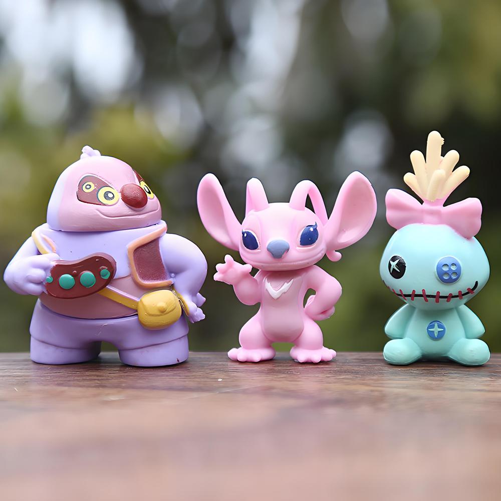 12pcs/set Stitch Scrump Lilo 5-7cm PVC Anime Figure Cartoon Characters Collectible Model Toys for Kids