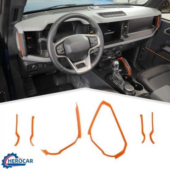 6X Mittelkonsole Griff Dekor Abdeckung Zierleiste Für Ford Bronco -2025 Zubehör