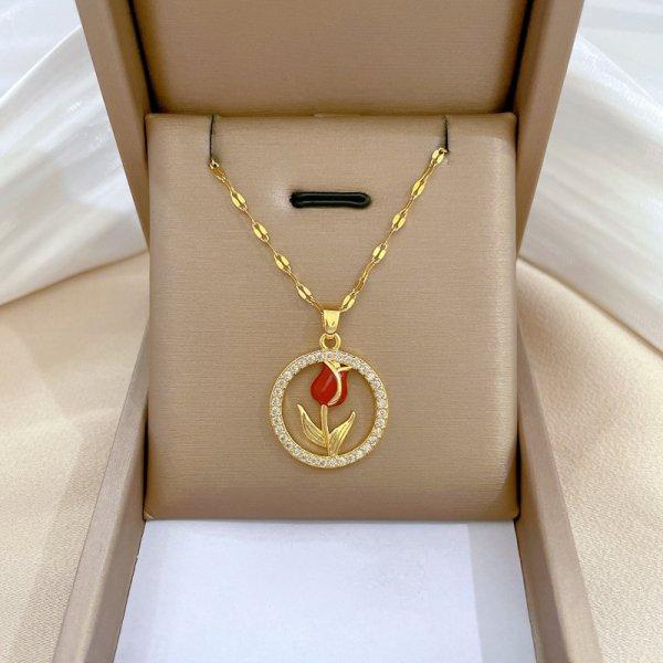 Collier pendentif Soleil en Acier Inoxydable 316L Pour Femmes Exquis et Tendance Chaîne de Clavicule Planète Bijoux de Fête pour Filles Cadeaux