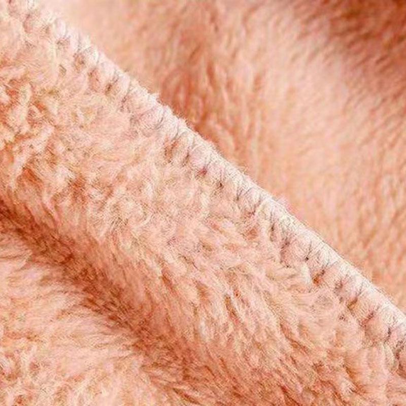 Autumn and Winter Women's Plus Size Loungewear Thick Warm Coral Fleece Pajama Set
