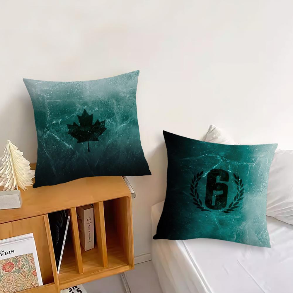 Game Siege-R-Rainbow-S-Six Cushion Cover Living Room Accent Couch Back Support Square Lounge Restful Nap Companion Pillow Case