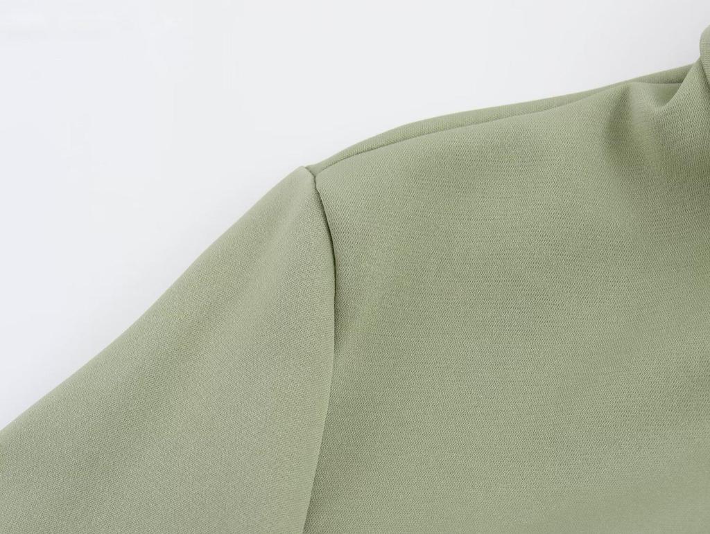 2024 Summer Women's European & American Style Long Sleeve Belted Casual Dress