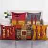 African Oil Painting Featuring Ethnic Digital Printing Short Plush Pillow Covers For Car Sofa Office Cushion Cover Home Goods