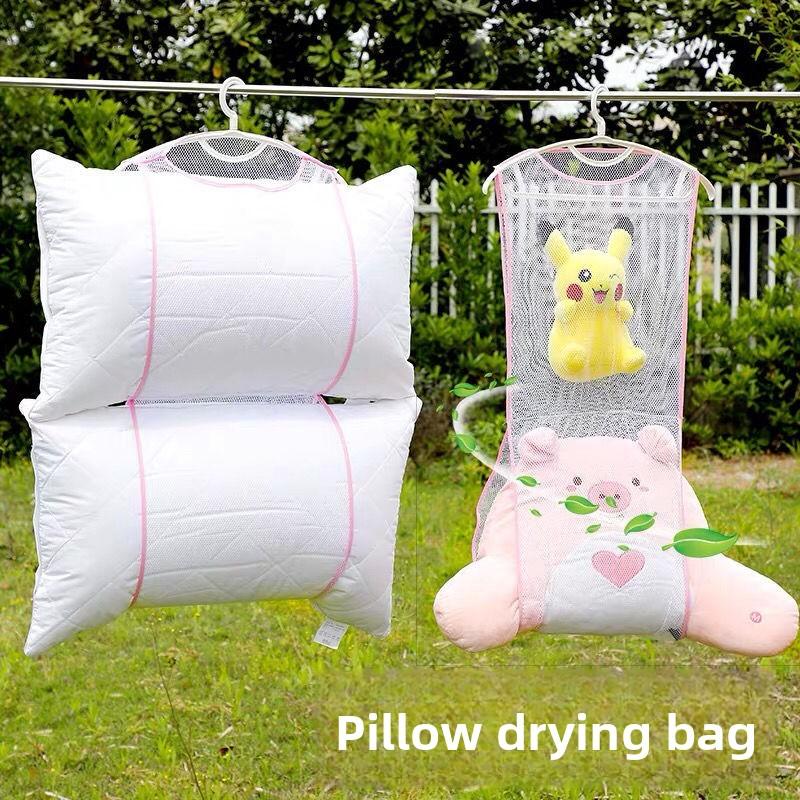 Foldable Drying Net for Pillows and Toys Single Layer Anti-Wind Storage Rack