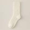 Lady Autumn Solid Color Simple Classic Thick Needle Wool Barrel Pile Socks