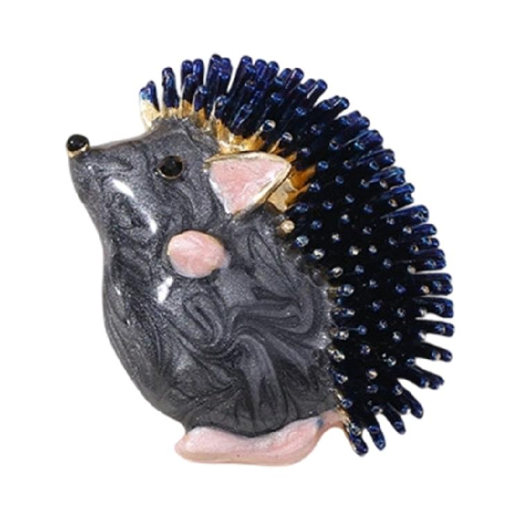 Delicate Drip Glaze Hedgehog Pin Elegant Jewelry Item For Clothing Accent Accessories Handmade Gift For Friend