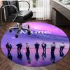 Personalized K-Kpop Team Round Chair Office Rug - Perfect for Mat, Office Chair & More - Ideal Gift for Birthdays and Holidays