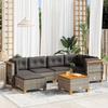 VidaXL Garden Furniture Set with Cushions 7 Pcs Grey Wicker, Outdoor Sofa Set, Garden Lounge Set, Set 3261918