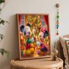 Disney Mickey Minnie Christmas oil painting art painting kit handmade diy gift home decoration wall decor holiday festive art supplies
