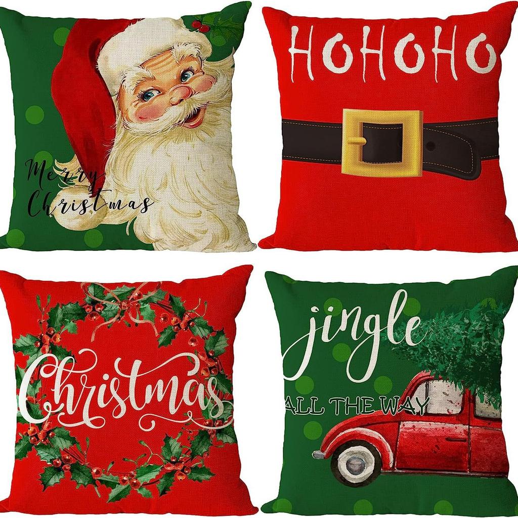 Christmas Pillow Cushion Home Living Room Festive Atmosphere Decoration Backrest Car Waist Cushion