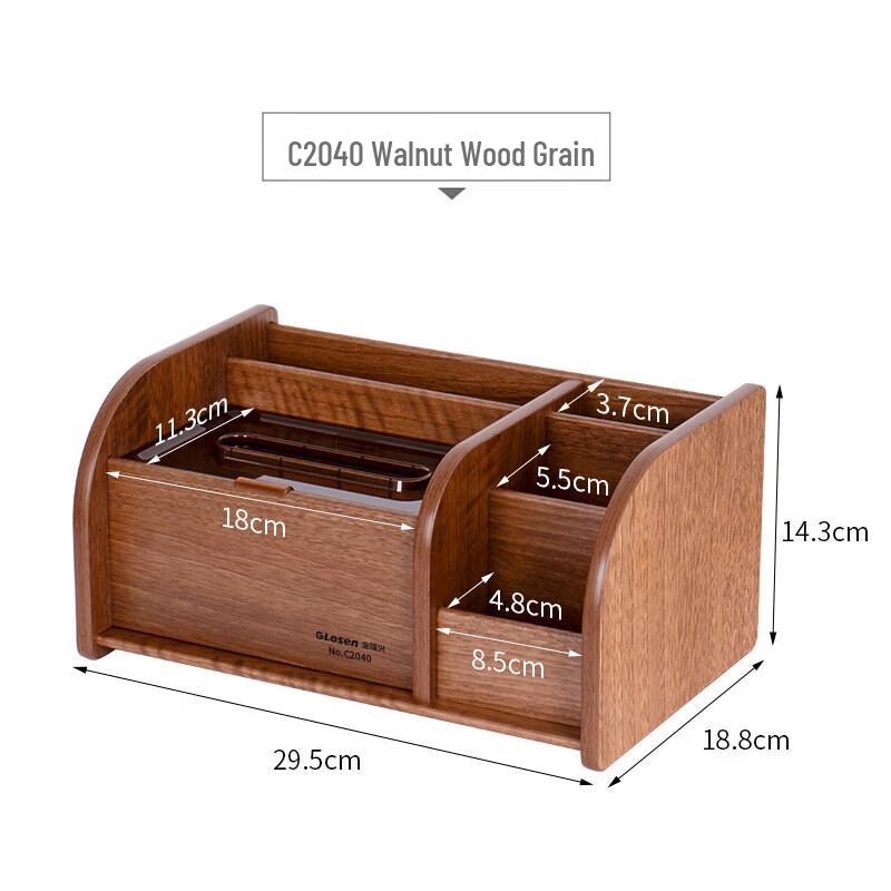 LIEI Modern Chinese Style Wooden Tissue Box with Remote Holder